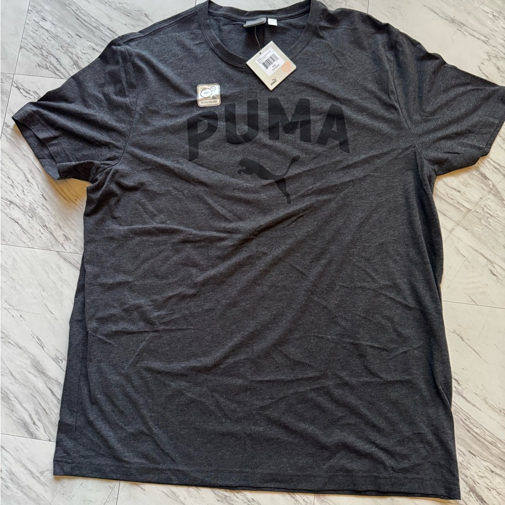 PUMA Men's Charcoal Gray Tee